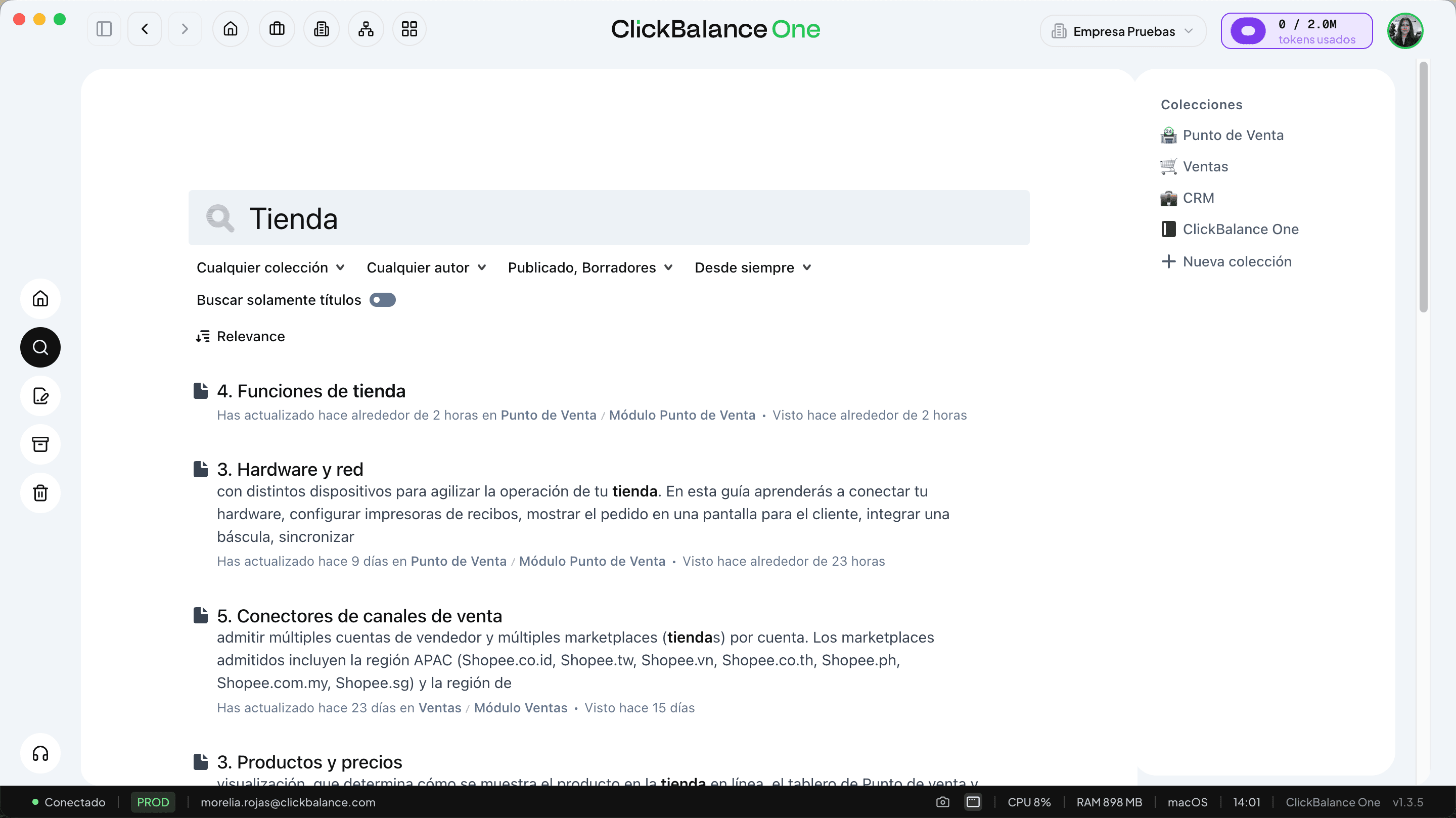 Búsqueda instantánea en la base de conocimiento