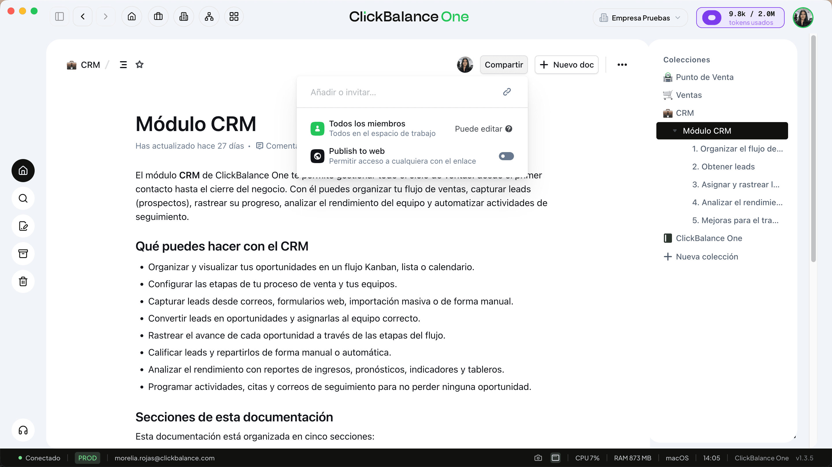 Colaboración en tiempo real y permisos de la base de conocimiento