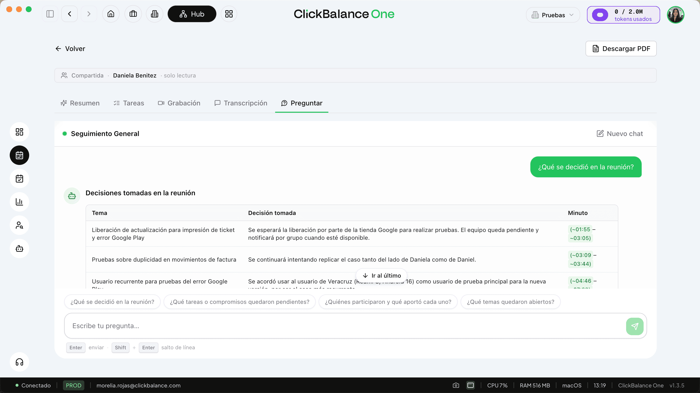 Chat de IA que responde citando el minuto exacto