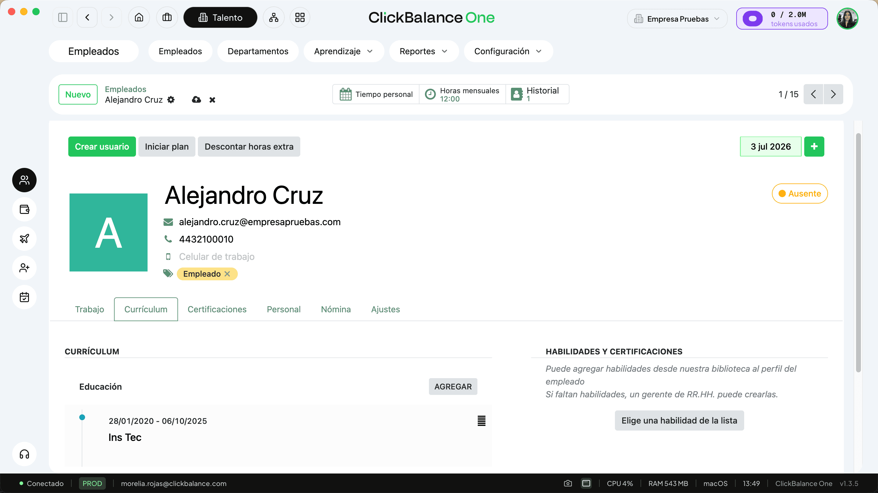 Expediente y directorio de empleados